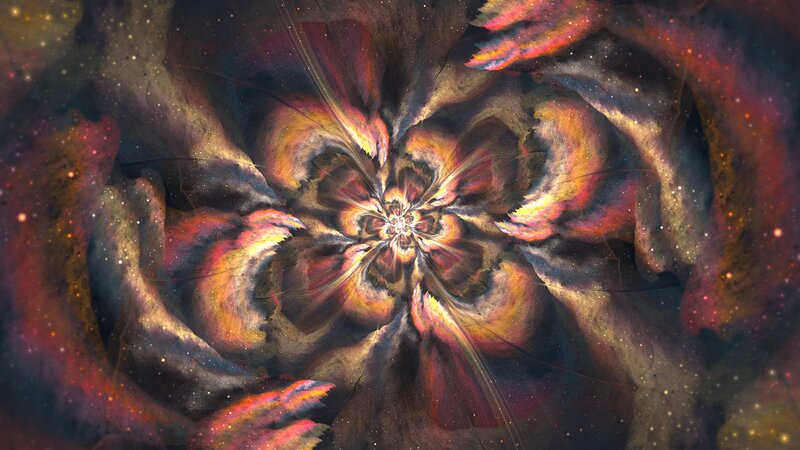 Abstract Cosmic Flower