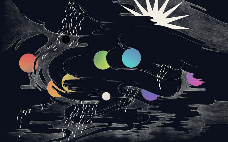 Abstract cosmic illustration