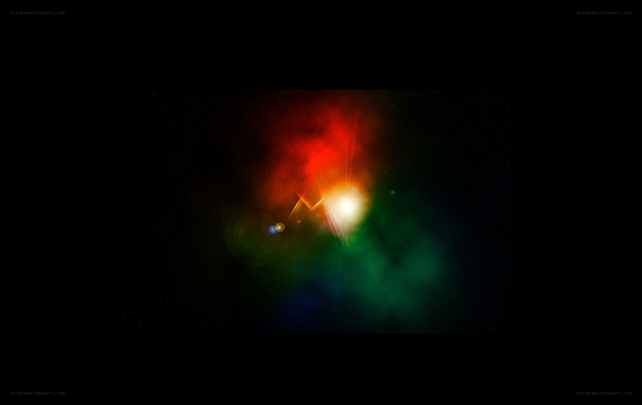 Abstract cosmic light burst