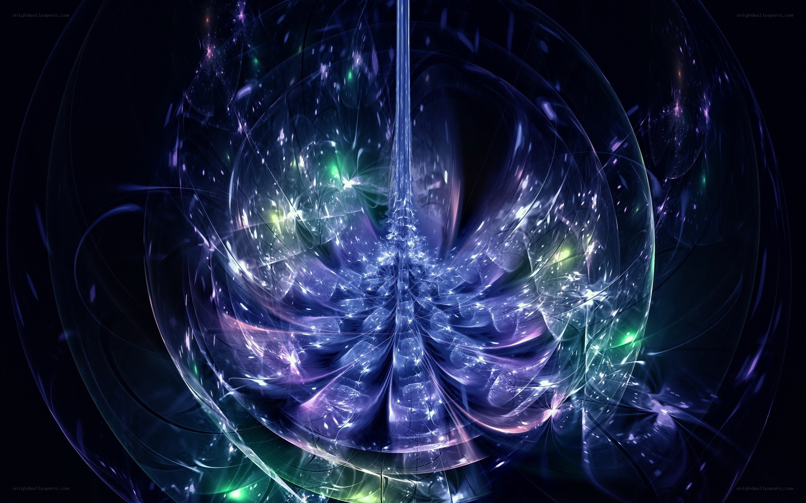 Abstract cosmic light sphere