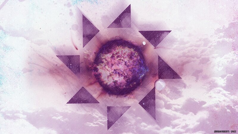 Abstract Cosmic Sphere — Purple