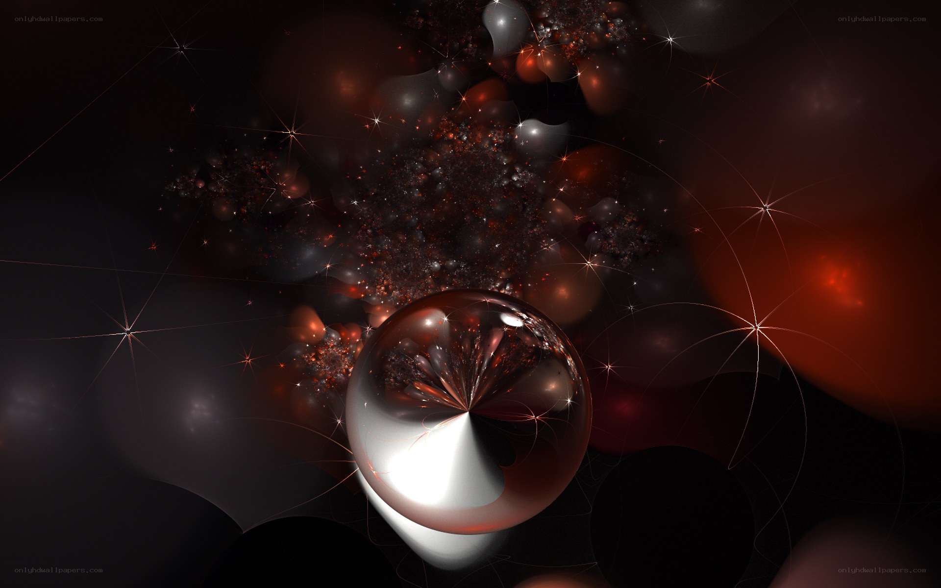 Abstract cosmic sphere with stars