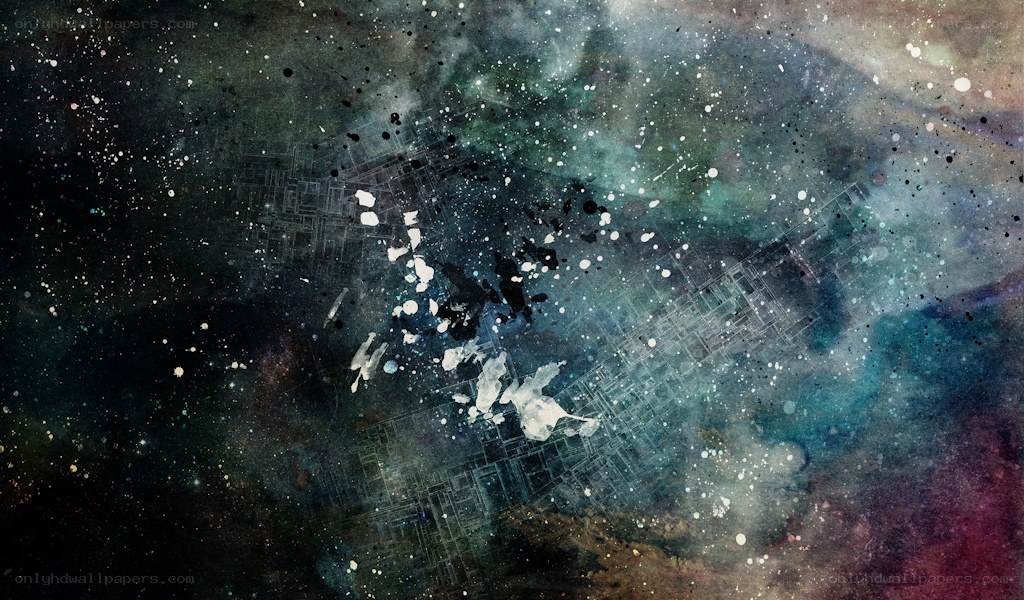abstract cosmic splatter art