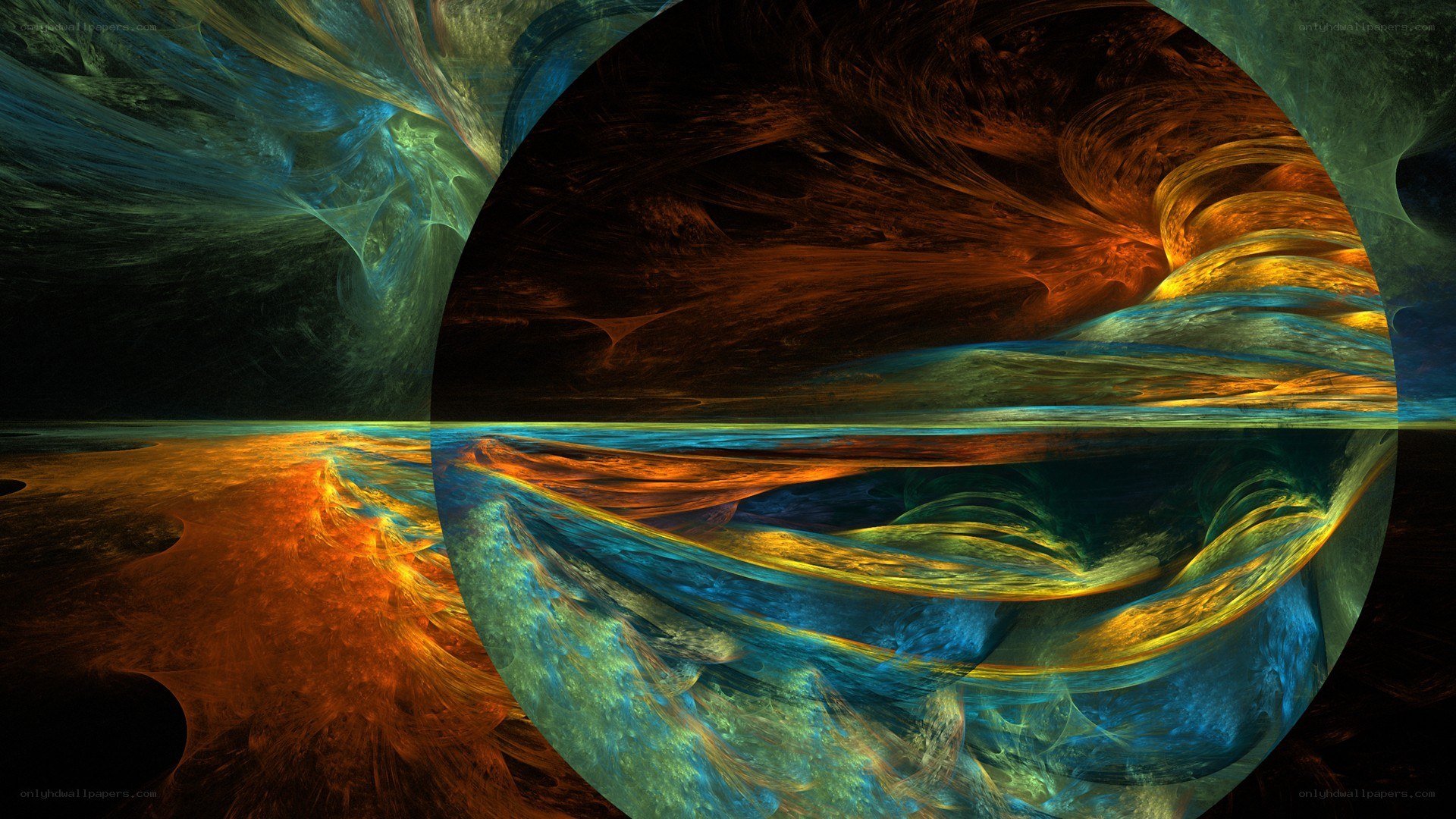 Abstract cosmic swirls