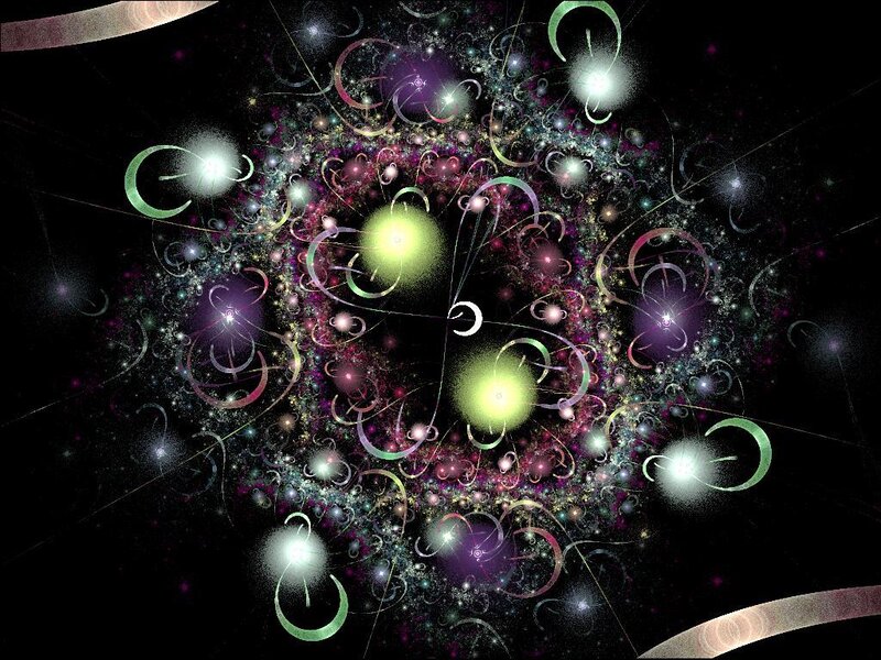 Abstract Cosmic Swirls — Black