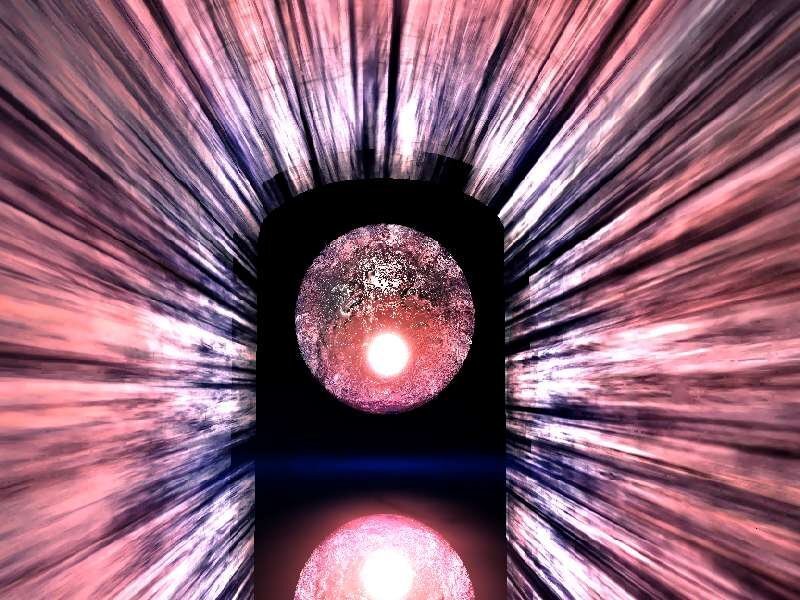 abstract cosmic tunnel
