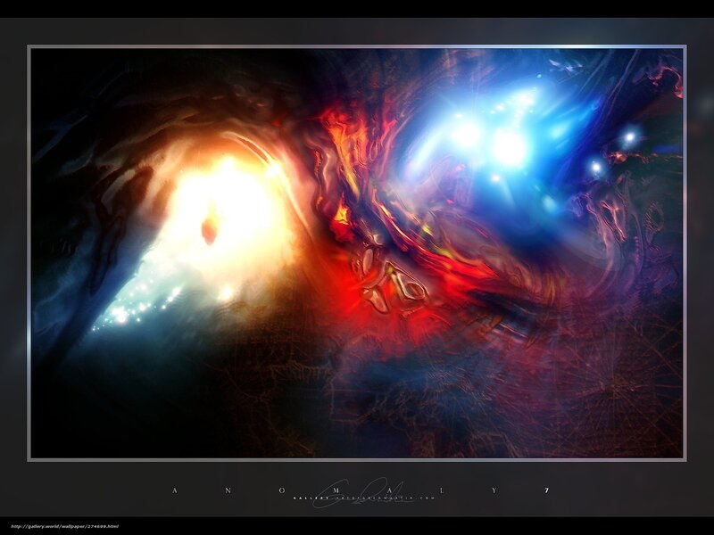 Abstract Cosmic Tunnel — Blue
