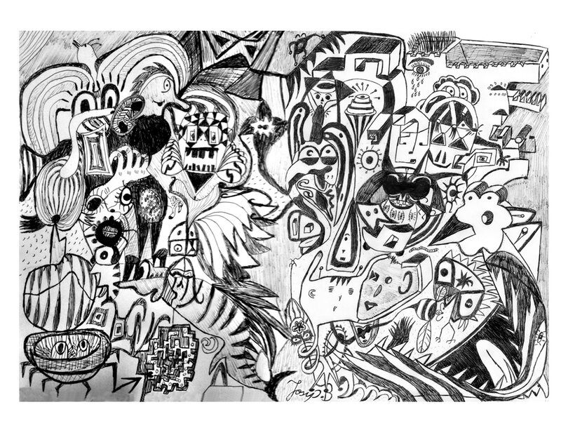 Abstract Creature Collage