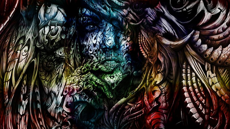 Abstract Creature Face — Blue