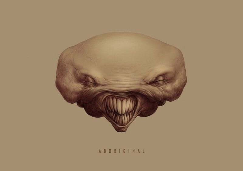 abstract creature head