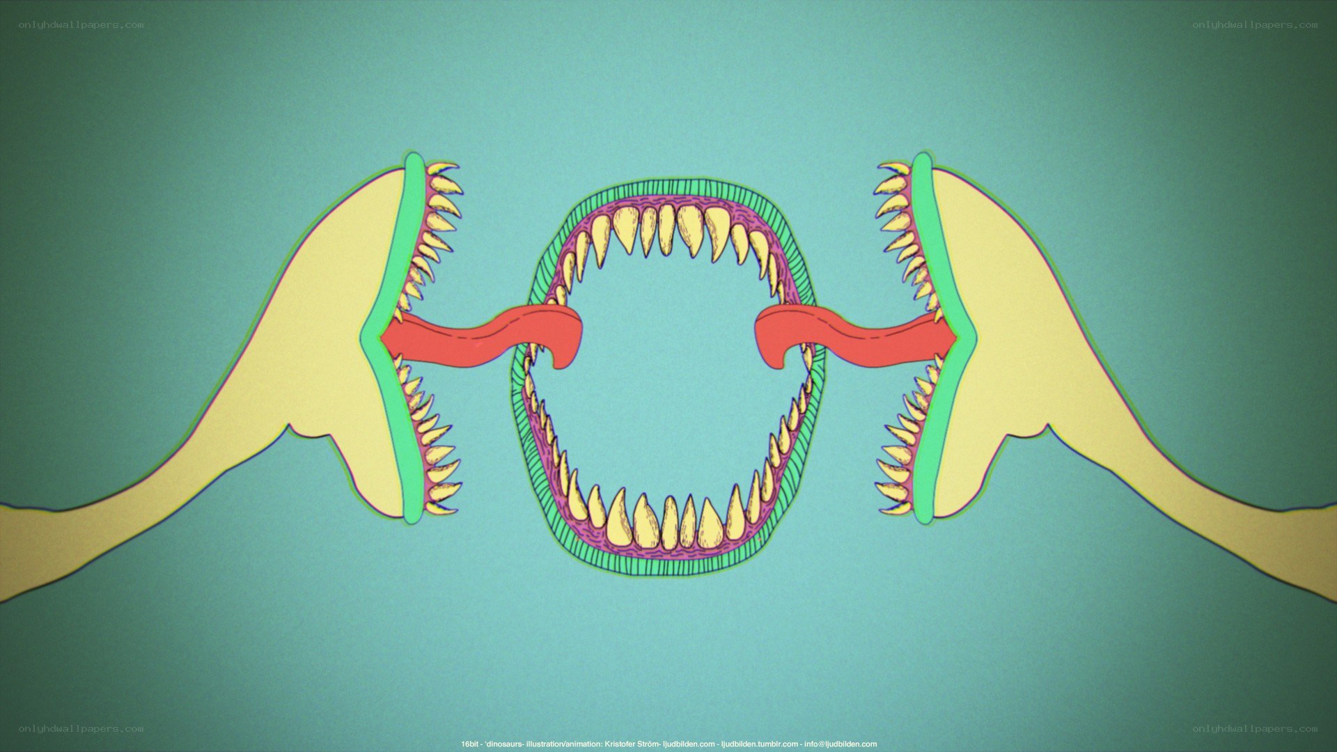 abstract creature mouths
