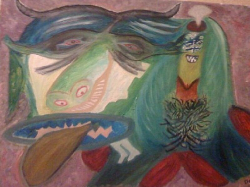 Abstract creature painting