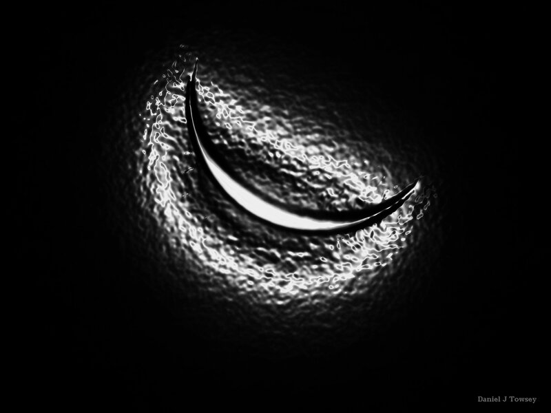 abstract crescent light pattern