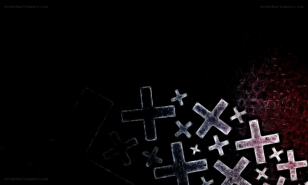 abstract cross symbols on dark background