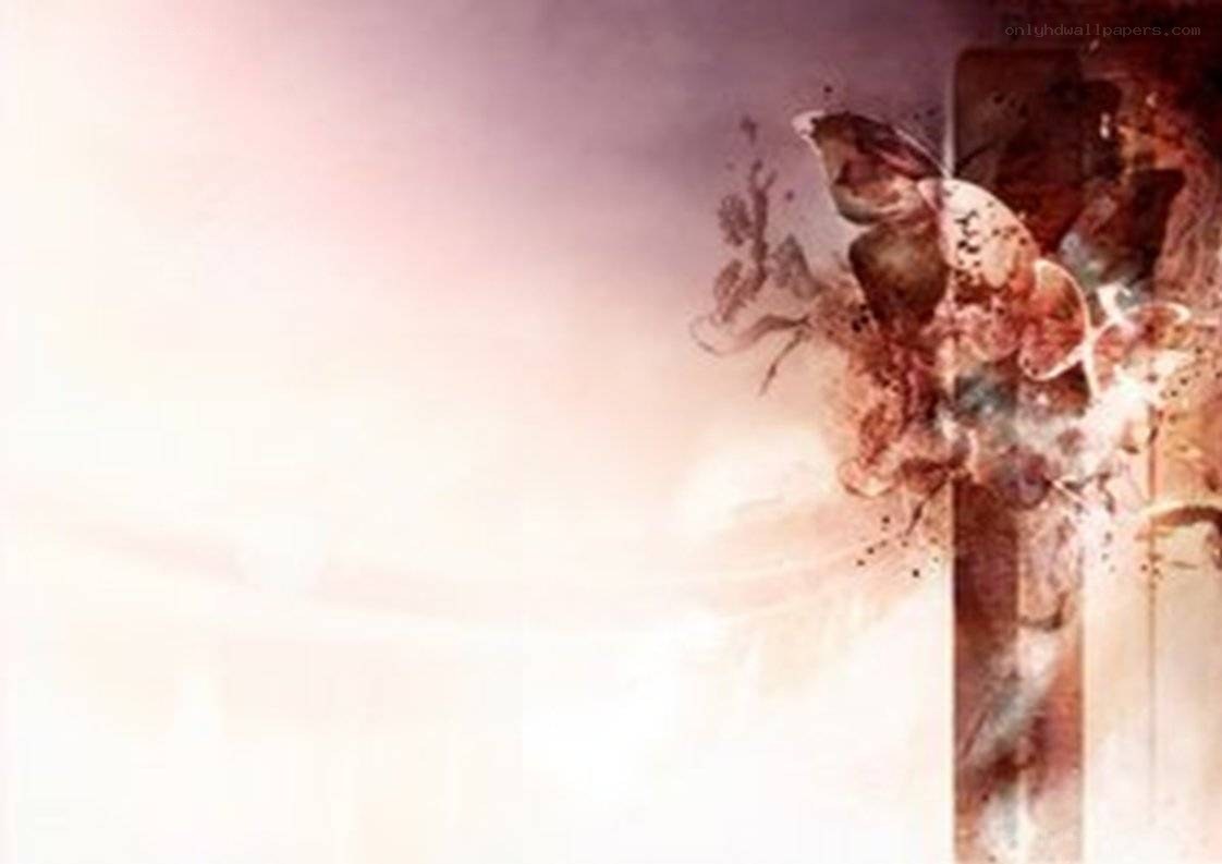 abstract cross with butterfly