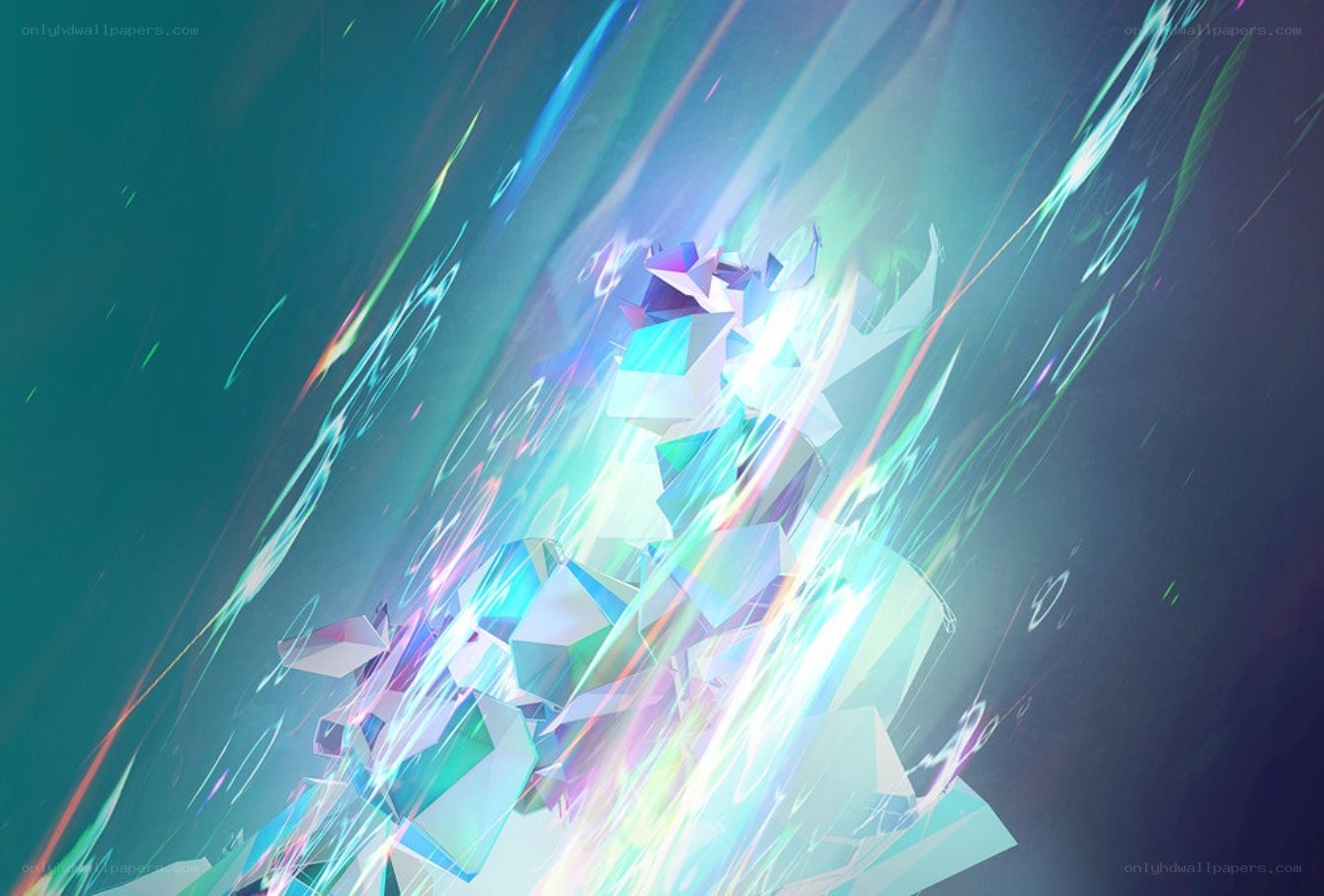 Abstract crystalline energy burst