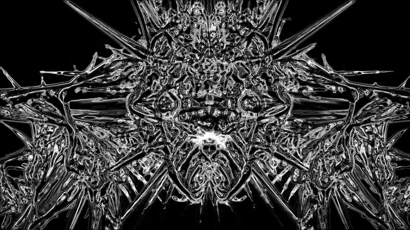 Abstract Crystalline Structure — Black