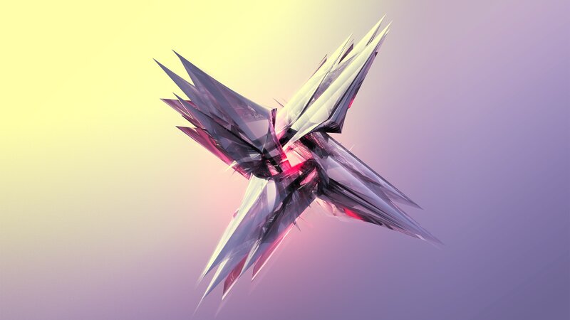 Abstract Crystalline Structure — Yellow