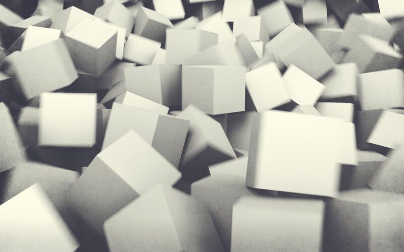 Abstract cube cluster