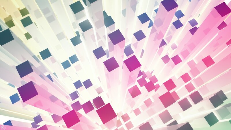Abstract Cube Explosion — Pink