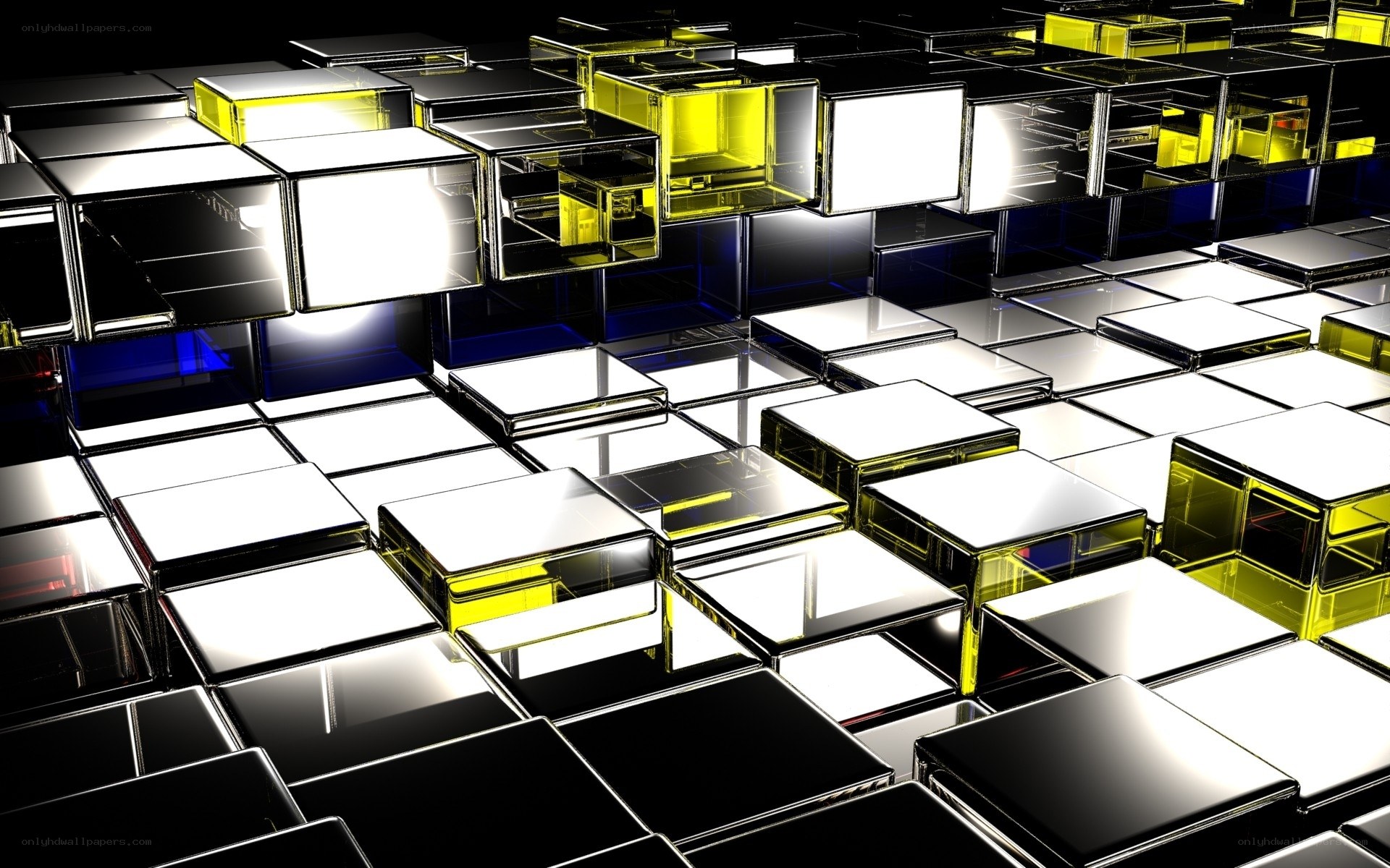 Abstract cube grid pattern