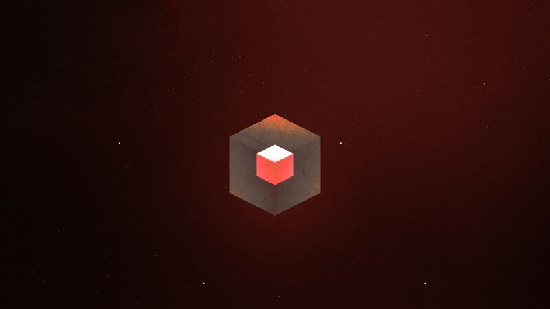 abstract cube in space