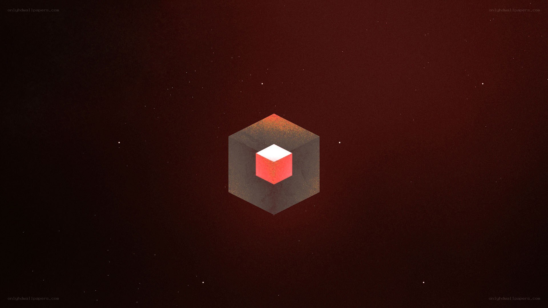abstract cube in space