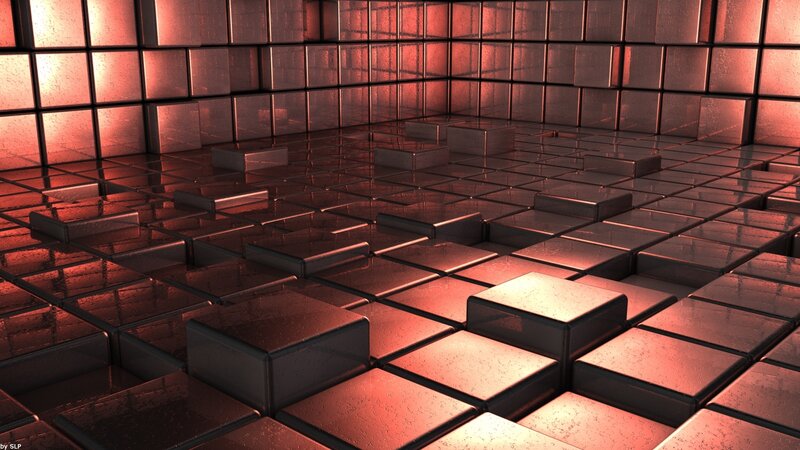 Abstract cube room