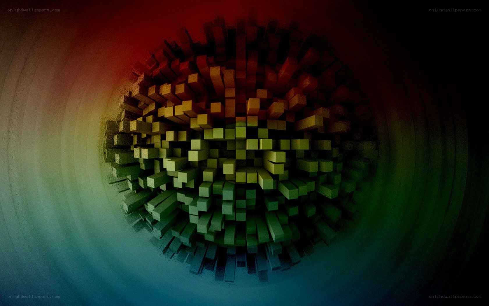 abstract cube sphere