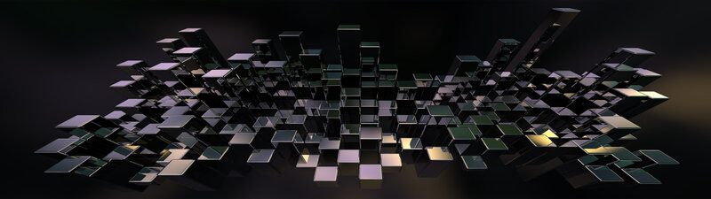 Abstract Cube Structure — Black