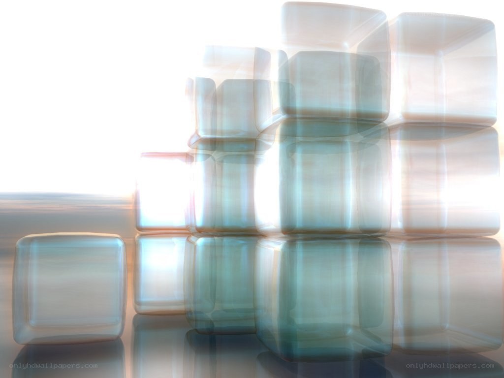 Abstract cubes with light effect