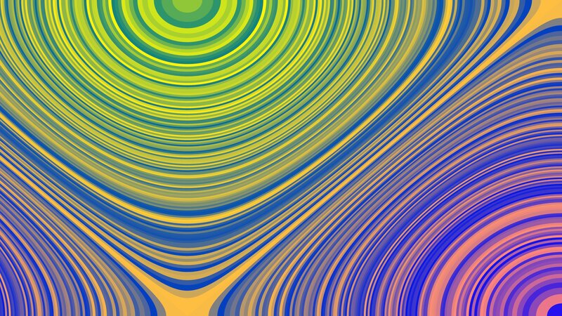 Abstract Curved Lines — Blue, Dynamic, Curved Lines