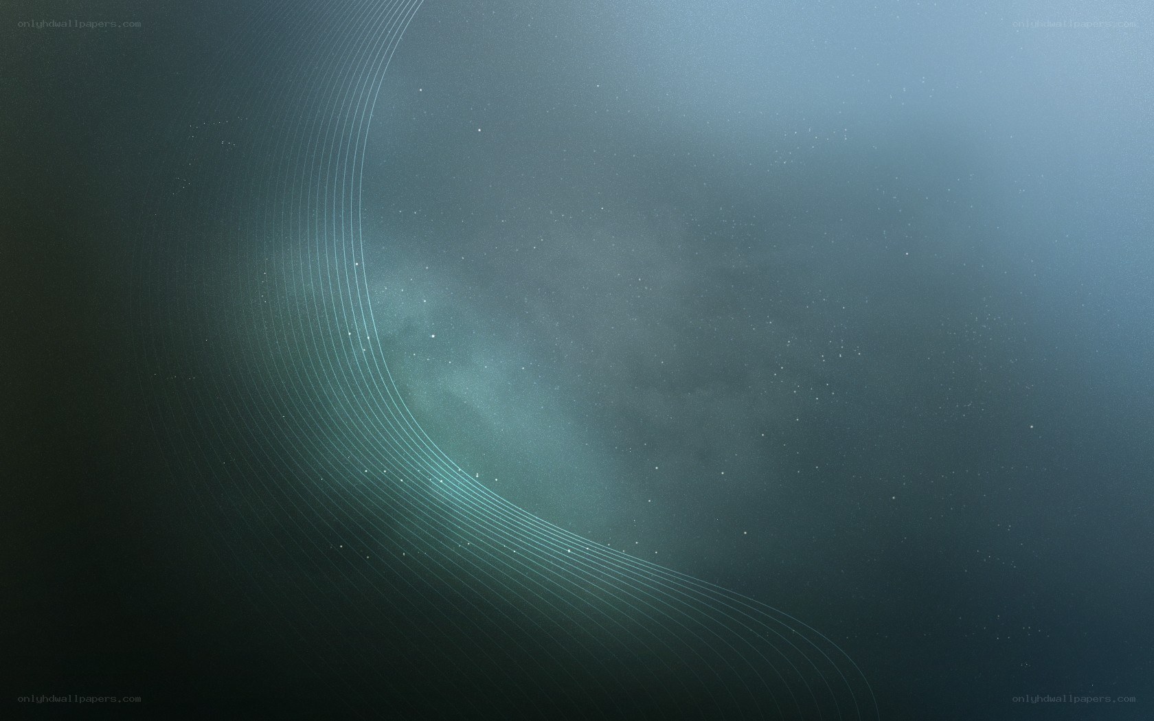 abstract curved lines in space