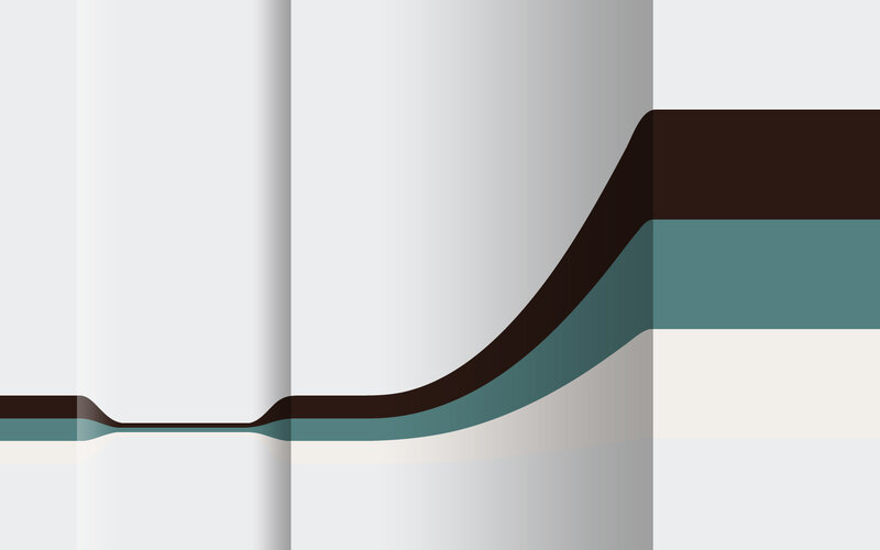 Abstract Curved Lines — White, Calm, Vector Art