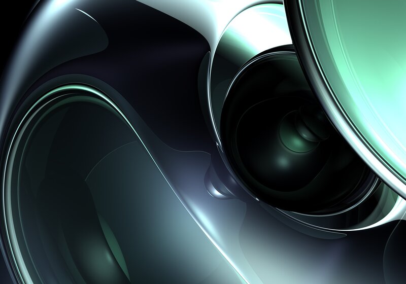 Abstract Curved Shapes — Black, Dark