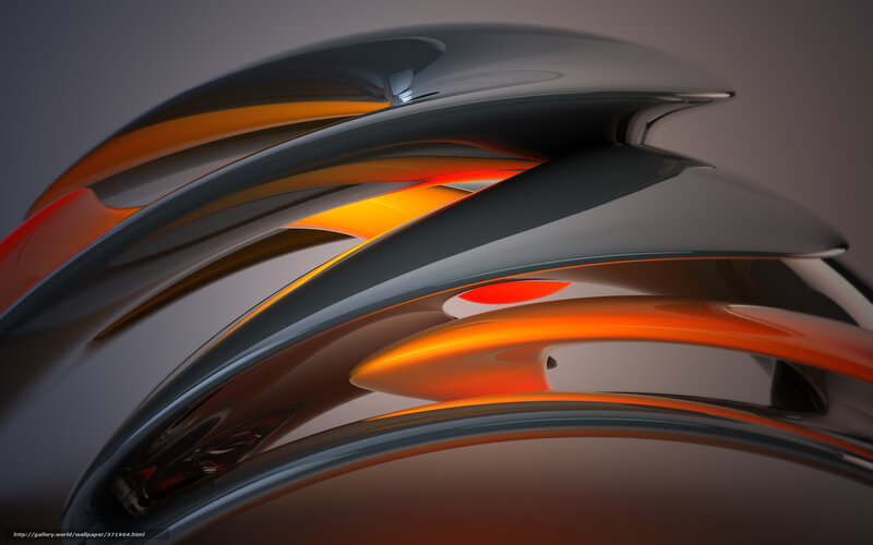 Abstract Curved Shapes — Gray, Dramatic