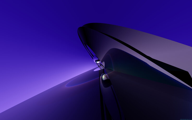 Abstract Curved Shapes — Purple