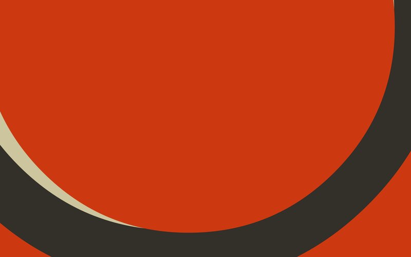 Abstract Curved Shapes — Red