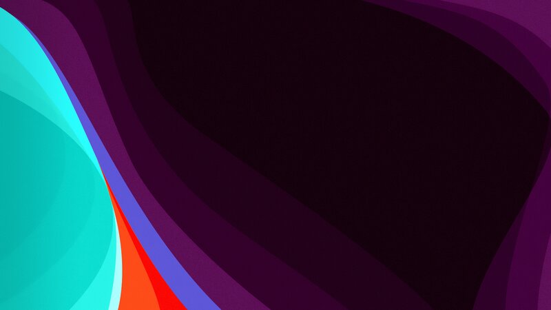 Abstract Curved Shapes — Teal