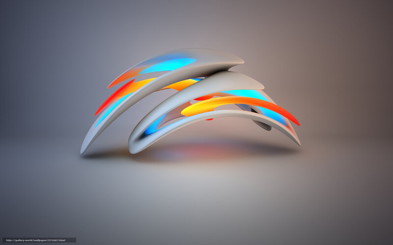 Abstract Curved Shapes — White, Calm, 3d Render