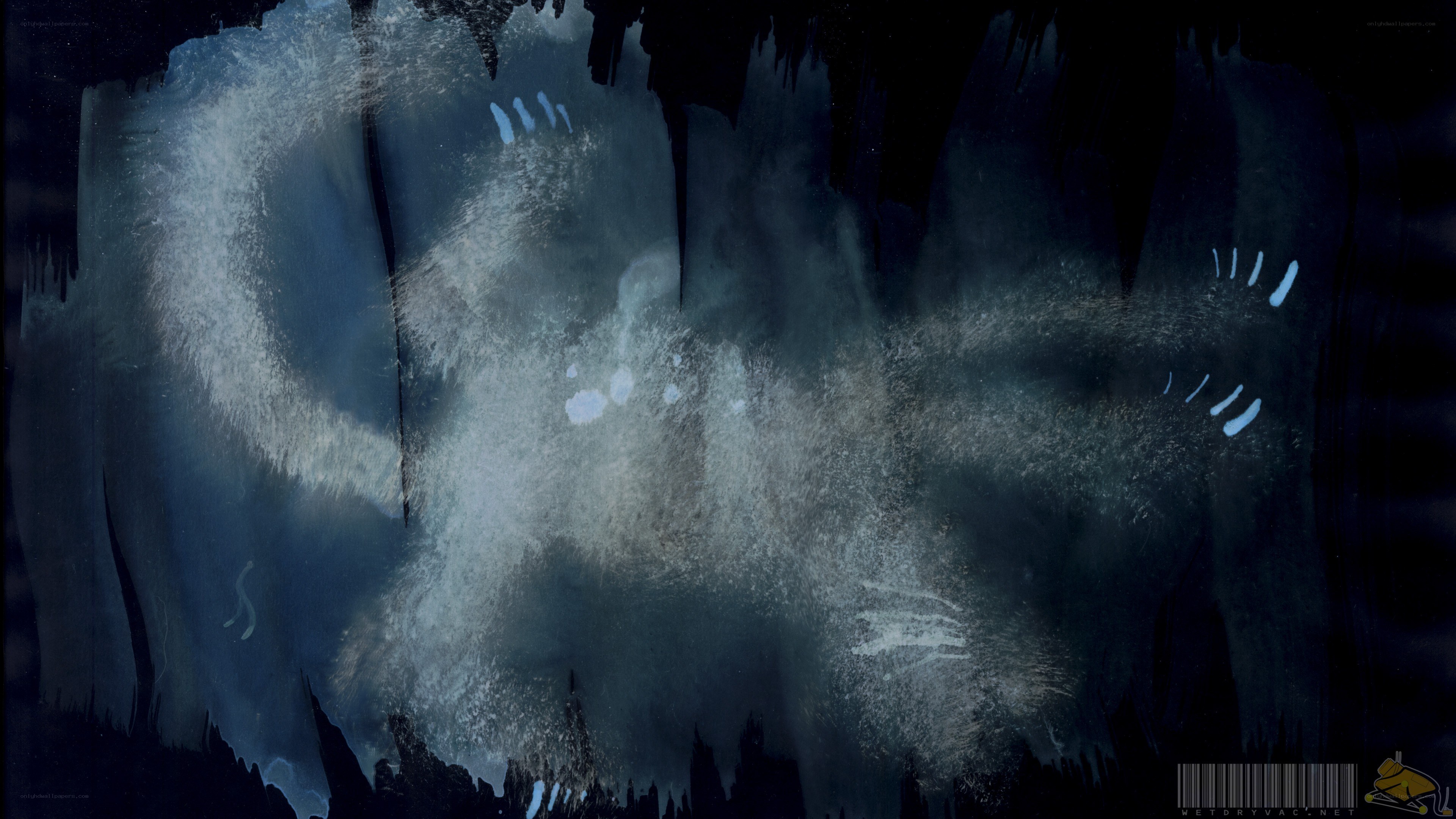 abstract dark blue artwork