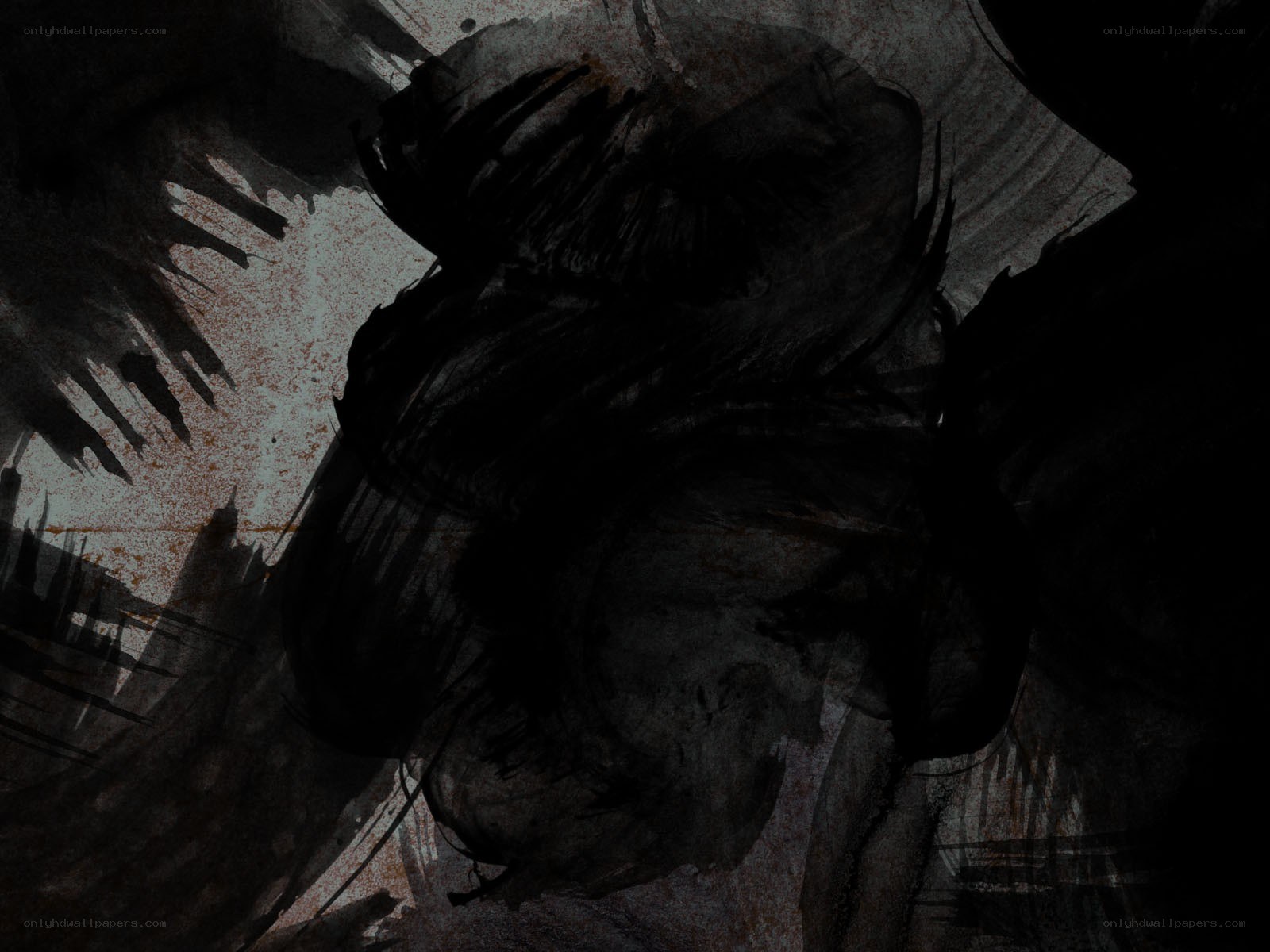 abstract dark brushstroke art