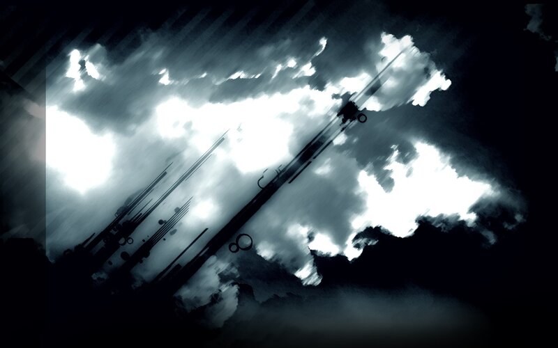 Abstract Dark Clouds — Black, Dramatic