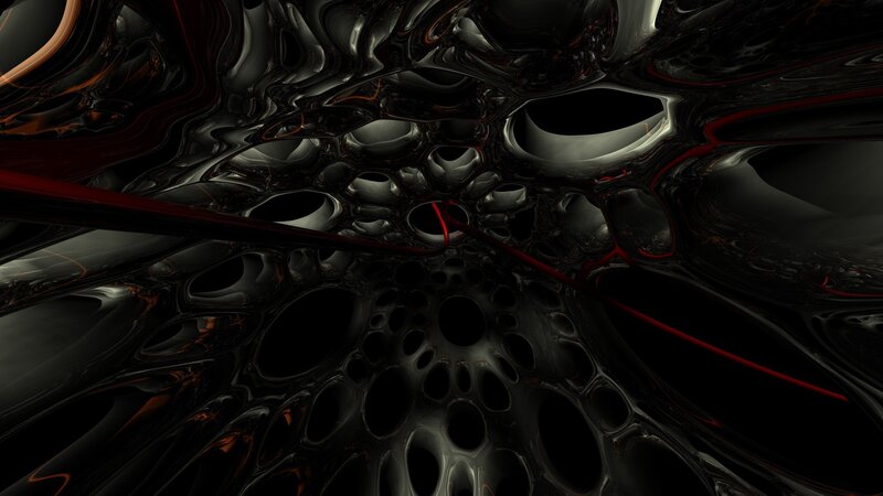 abstract dark fluid sculpture
