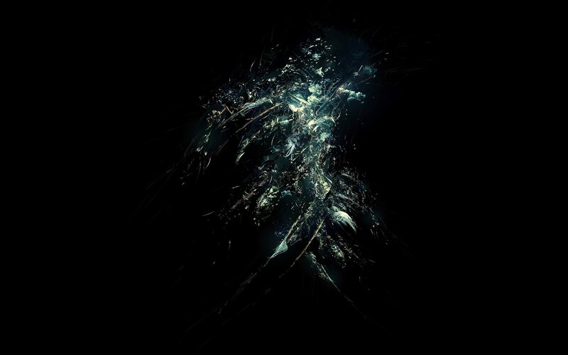 abstract dark fractal art