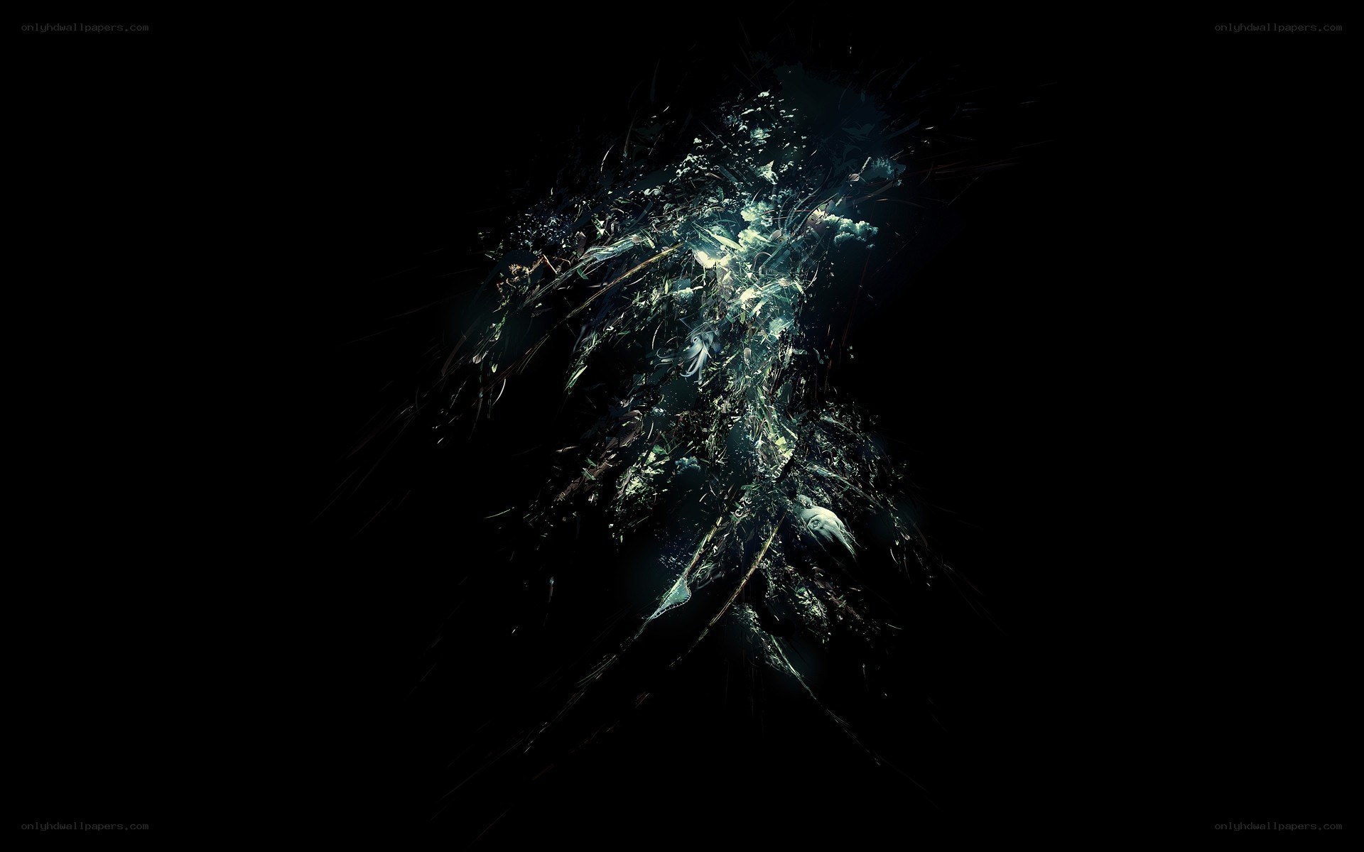 abstract dark fractal art