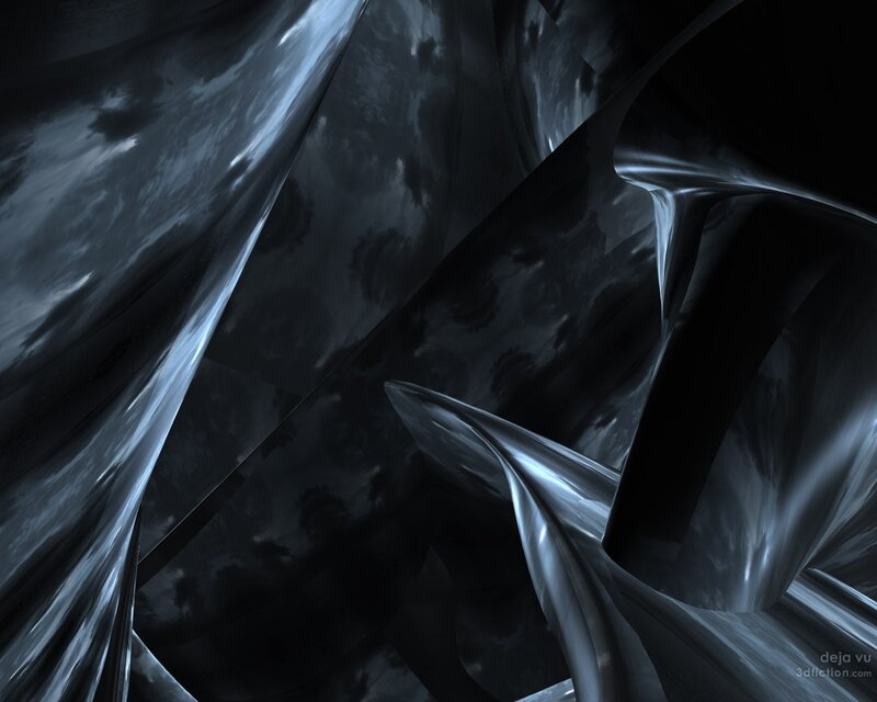 Abstract dark metallic forms