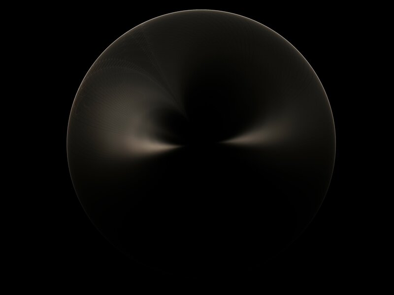 abstract dark sphere with light patterns