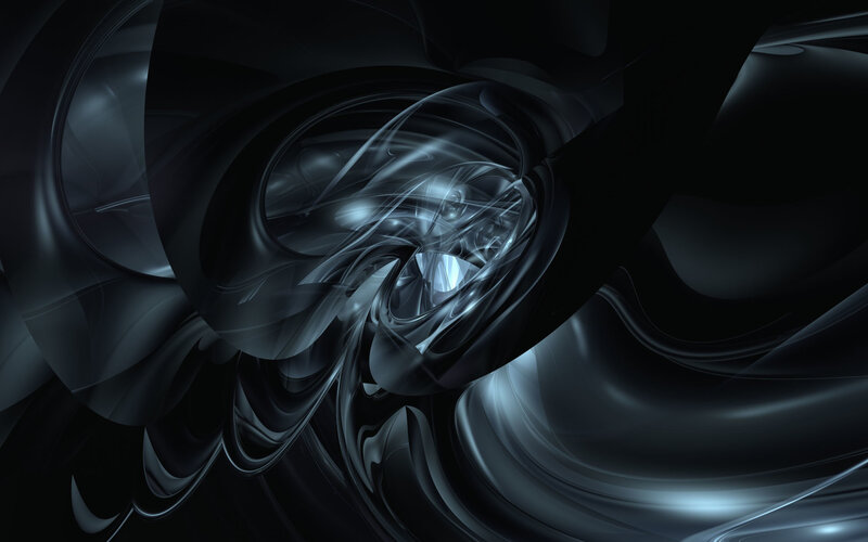 Abstract Dark Swirls — Black, Dramatic