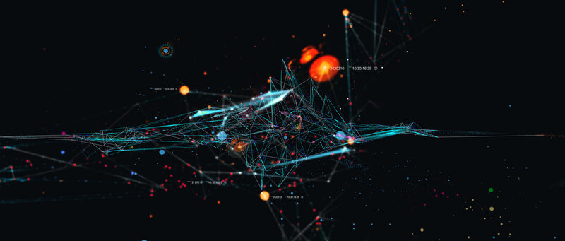 Abstract data network visualization